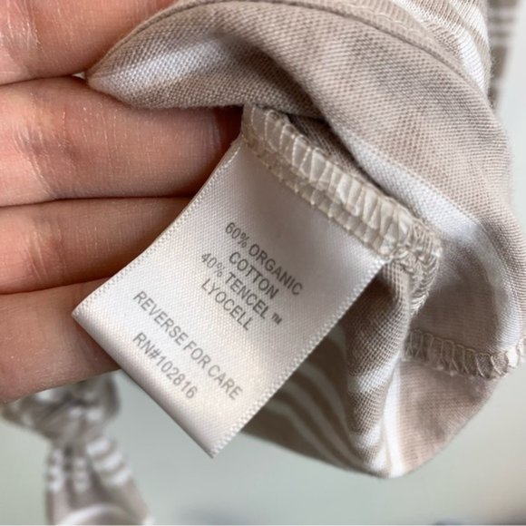 Garnet Hill Knotted Long-Sleeve Tee Dove Stripe - Picture 7 of 10